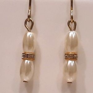 Swarovski faux pearl earrings